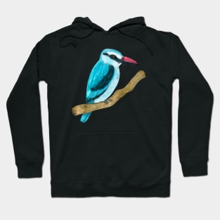 Woodland Kingfisher Bird Hoodie